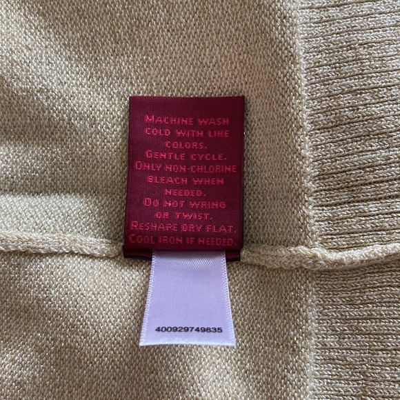 NWT Dressy gold flecked vee neck cardigan. Button down front. Long sleeves. M
C - Picture 7 of 7
